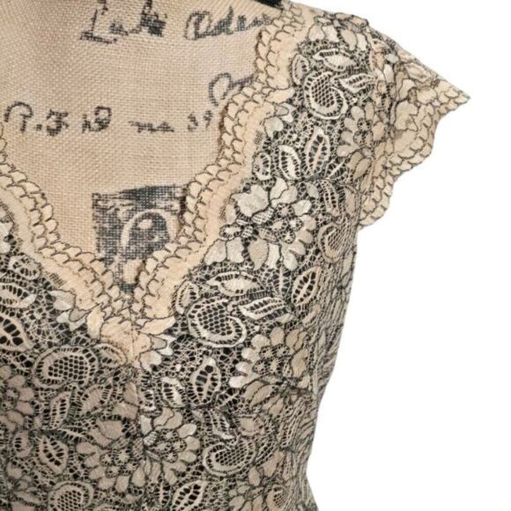 Calvin Klein Lace Dress Sleeveless Sheath Cocktail Party Evening Career‎ Size 8 - Picture 5 of 9